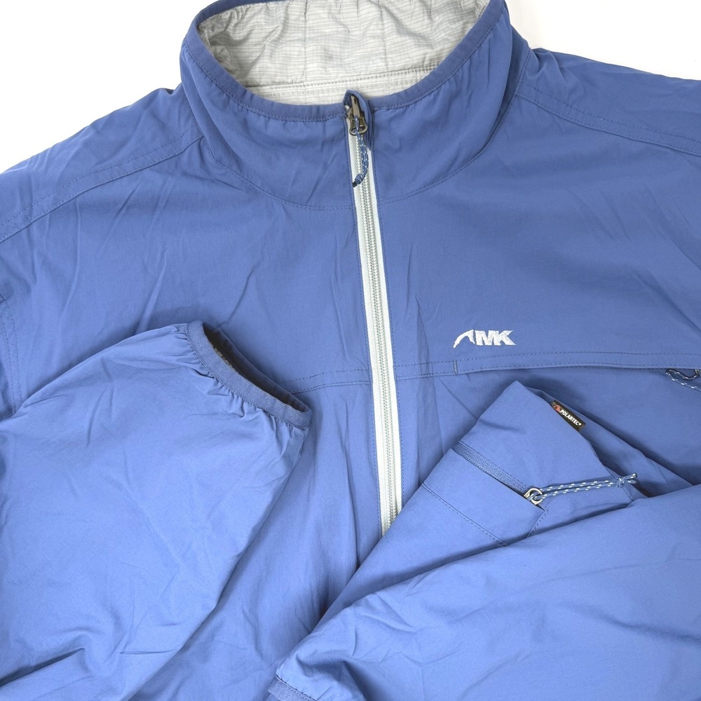 Mountain Khakis AMK Polartec Reversible Jacket Mens Large Blue Grey Full Zip‎